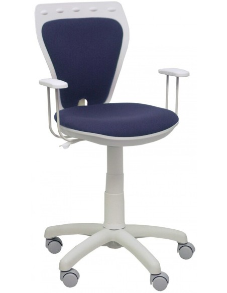 SILLA C RUEDAS SALINAS BLANCA JUVENIL ASIENTO GRIS