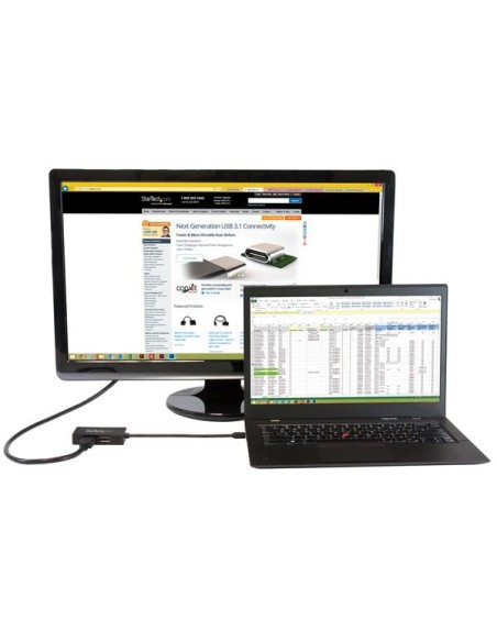 Adaptador de vídeo externo triple head Mini DisplayPort a DVI HDMI y DP conversor