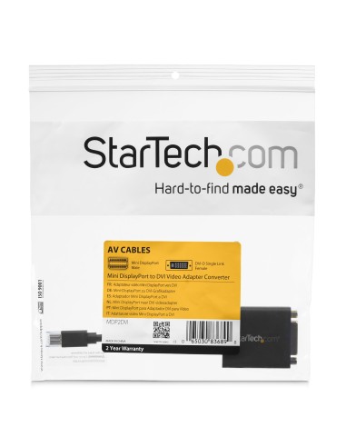 Adaptador Conversor de Vídeo Mini DisplayPort a DVI - Convertidor DP Pasivo - 1920x1200