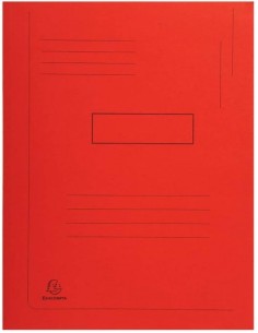 PAQ 50 SUBCARPETAS A4 280G 2 SOLAPAS COLOR ROJO