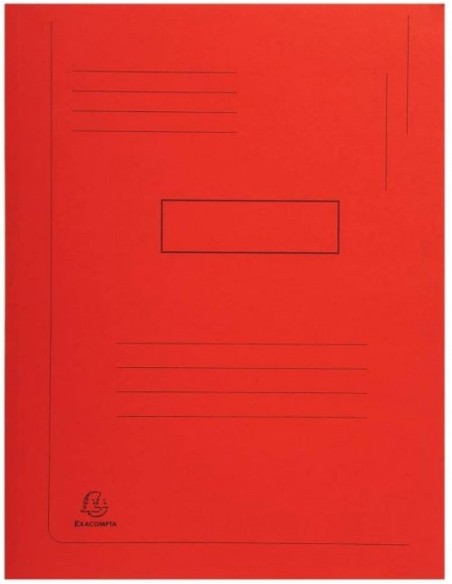 PAQ 50 SUBCARPETAS A4 280G 2 SOLAPAS COLOR ROJO