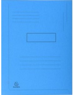 PAQ 50 SUBCARPETAS A4 280G 2 SOLAPAS COLOR AZUL