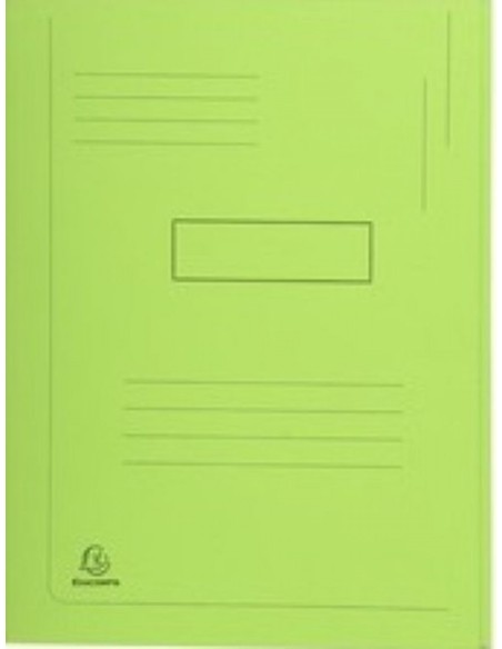 PAQ 50 SUBCARPETAS A4 280G 2 SOLAPAS COLOR VERDE