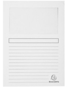 Paq 25 subcarpetas a4 con ventana 120g color blanco