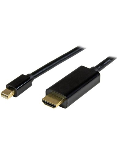 Cable Conversor Mini DisplayPort a HDMI de 2m - Color Negro - Ultra HD 4K