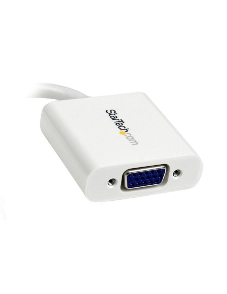 Adaptador Conversor de Vídeo Mini DisplayPort DP a VGA - 1920x1200 - Activo- Blanco