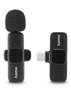 Smart Wireless Negro Micrófono de corbata/solapa