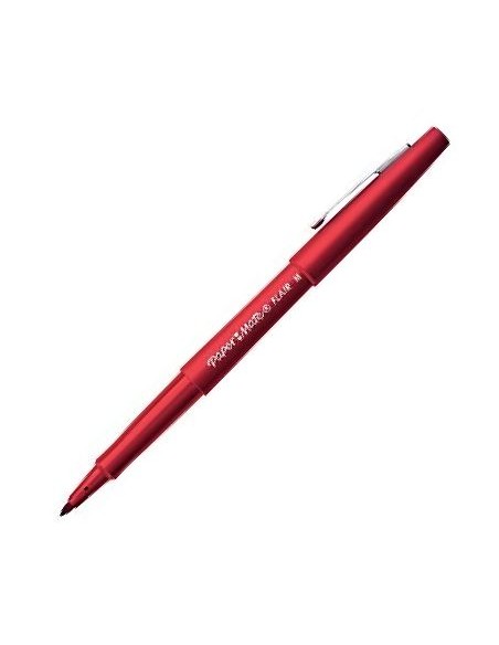 C 12 rotulador paper mate flair original color rojo