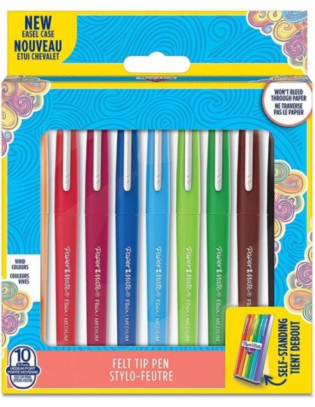 Estuche 10 rotuladores paper mate flair colores surtidos