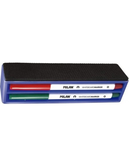 CAJA BORRADOR MAGNETICO 4 ROTULADORES PIZARRA BLANCA