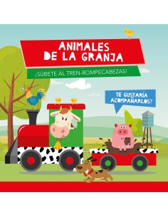 ANIMALES DE GRANJA TREN ROMPECABEZAS