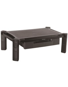 Base con Cajón para Monitor - de Altura Ajustable con Columnas Apilables - con Soporte para Pantallas hasta 32 Pulgadas