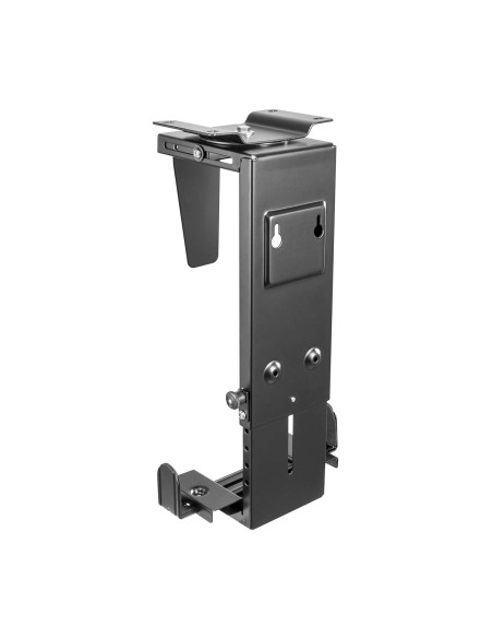 Soporte Giratorio Antirrobo y Altura Personalizable para CPU para Montaje por Debajo de Escritorio o a La Pared