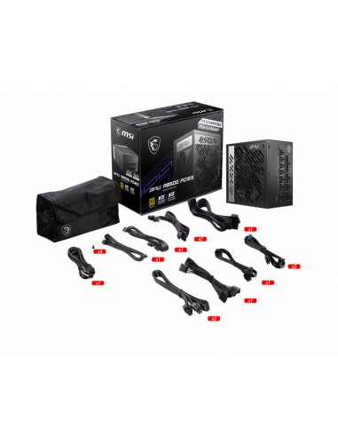 MPG A850G PCIE5 unidad de fuente de alimentación 850 W 24-pin ATX ATX Negro