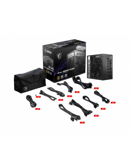 MPG A850G PCIE5 unidad de fuente de alimentación 850 W 24-pin ATX ATX Negro