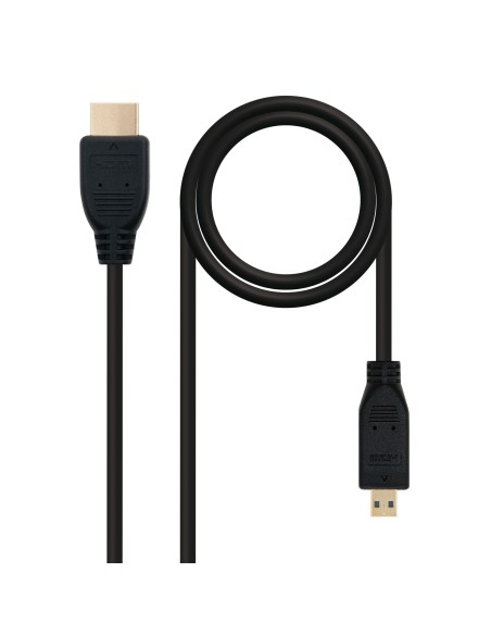 HDMI, 0.8m cable HDMI 0,8 m HDMI tipo A (Estándar) HDMI tipo D (Micro) Negro