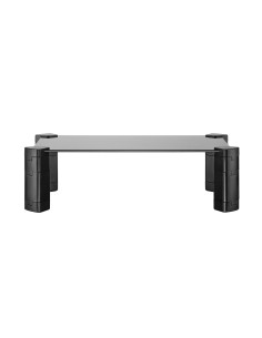 Soporte Elevador Cristal para Monitor/Portátil, Negro 2