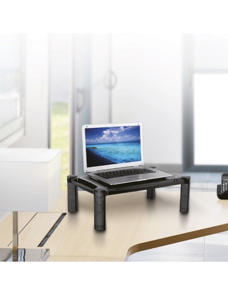 Soporte Elevador XL Para Monitor/Portátil, Negro