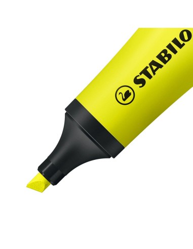  C/10 marcadores fluorescentes stabilo neon amarillo 