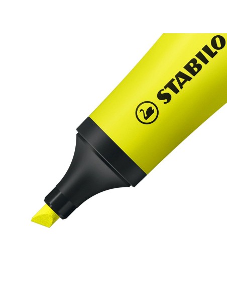  C/10 marcadores fluorescentes stabilo neon amarillo 