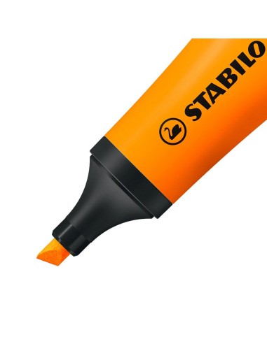  C/10 marcadores fluorescentes stabilo neon naranja 
