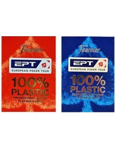 BARAJA DE POKER 100 PLASTICO FOURNIER ESTUCHE CARTON