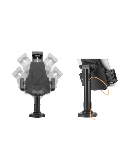 Soporte Antirobo de Sobremesa / Pared Ajustable (1 Pivote) para Tablet, Negro