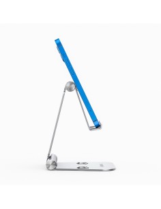 Soporte De Sobremesa Tamaño XL Ajustable (2 Pivotes) Para Movil / Tablet, Plata 2