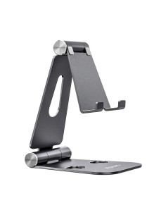 Soporte De Sobremesa Tamaño XL Ajustable (2 Pivotes) Para Movil / Tablet, Gris