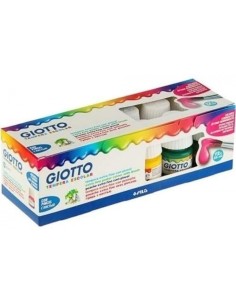 ESTUCHE 12 TEMPERAS ESCOLARES PINCEL SURTIDO GIOTTO