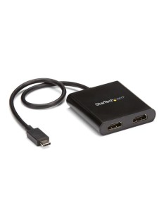 Adaptador USB a HDMI Doble - Hub MST USB Tipo C - Divisor Multiplicador HDMI Doble 4K 30Hz - HDR - con Cable Incorporado Extra 