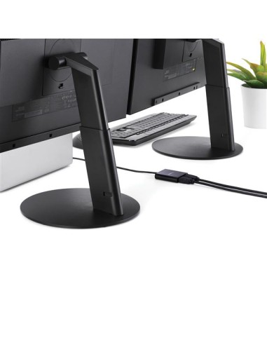 Adaptador USB a HDMI Doble - Hub MST USB Tipo C - Divisor Multiplicador HDMI Doble 4K 30Hz - HDR - con Cable Incorporado Extra 