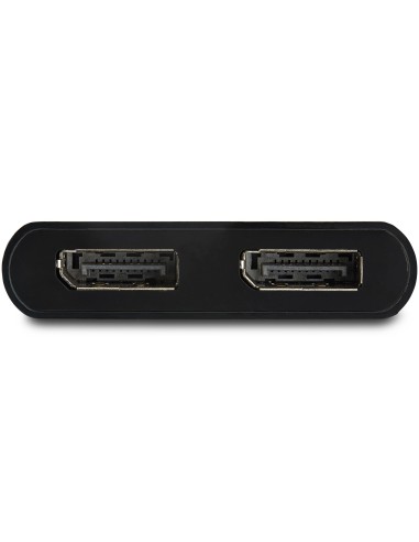 Hub MST de 2 Puertos DisplayPort 1.2 - Divisor Splitter DP de 2 Monitores - Adaptador DP a 2x DisplayPort 4K 30Hz - Alimentado 