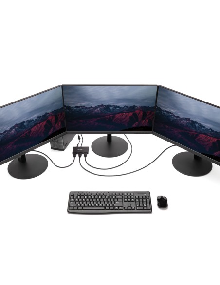 Adaptador Multimonitor de 3 Puertos - Divisor Splitter de Vídeo DisplayPort a 3x HDMI - Hub MST DP a HDMI -1080p Triple - Modo 