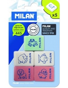 BLISTER 5 GOMAS CON DIBUJOS INFANTILES 445