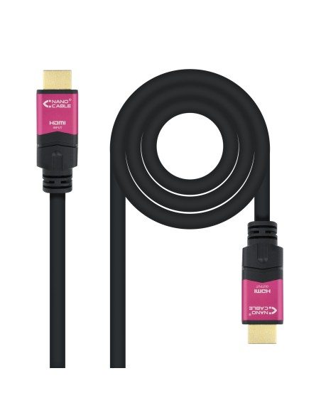 10.15.3715 cable HDMI 15 m HDMI tipo A (Estándar) Negro, Rosa