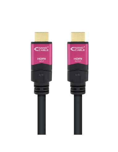 10.15.3725 cable HDMI 25 m HDMI tipo A (Estándar) Negro, Rosa