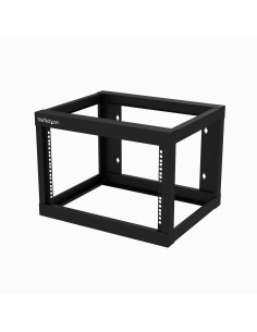 Rack de Servidores Abierto de 6U de Pared - de 19 Pulgadas - de 2 Columnas - con 18 Pulgadas de Profundidad - para Equipo de AV 