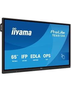 TE6513A-B2AG pantalla de señalización Panel plano interactivo 163,8 cm (64.5") Wifi 500 cd / m² 4K Ultra HD Negro Pantalla tácti