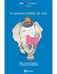 La piscina tenida de rojo