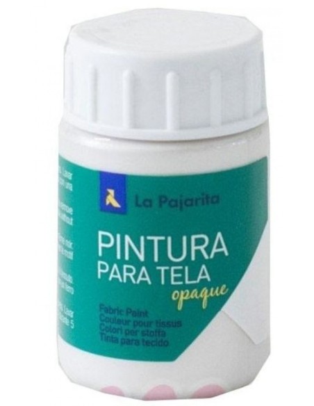 C 6 BOTE PINTURA PARA TELA OPACA LA PAJARITA BLANCO 35ML