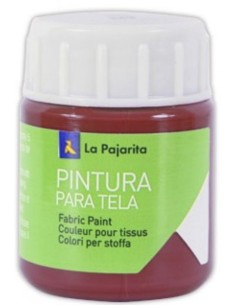 C 6 BOTE PINTURA PARA TELA OPACA LA PAJARITA ROJO 35ML