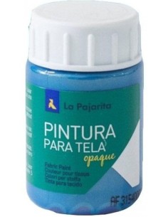 C 6 BOTE PINTURA PARA TELA OPACA LA PAJARITA CYAN 35 ML