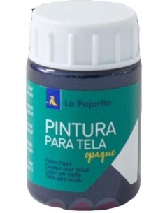 C 6 BOTE PINTURA PARA TELA OPACA LA PAJARITA NEGRO 35ML