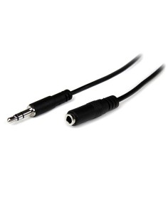 Cable de 1m de Extensión Alargador de Auriculares Mini-Jack 3,5mm 3 pines Macho a Hembra