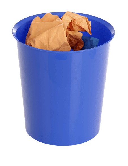 2001 AZ papelera 18 L Alrededor Polipropileno (PP) Azul