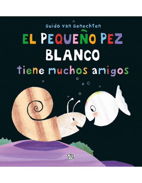 El pequeno pez blanco tiene muchos amigos