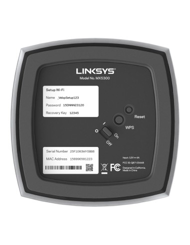 MX5300-EU sistema Wi-Fi Mesh (Wi-Fi en malla) Tribanda (2,4 GHz/5 GHz/5 GHz) Wi-Fi 6 (802.11ax) Negro, Blanco 4 Interno