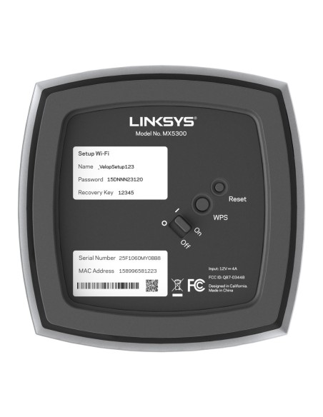 MX5300-EU sistema Wi-Fi Mesh (Wi-Fi en malla) Tribanda (2,4 GHz/5 GHz/5 GHz) Wi-Fi 6 (802.11ax) Negro, Blanco 4 Interno