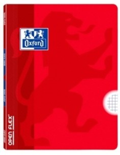 Paq 10 libreta openflex a4 48h 90g cuad 4x4 c m rojo tapa plastico oxford